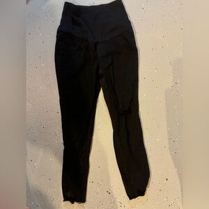 Maternity full panel Black Jeans destroyed